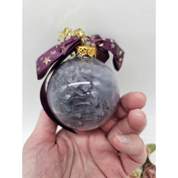 Handmade Victorian Lace & Flowers Christmas Tree Ornament Lot Of 4 ,"Peace",Boho - Picture 7 of 12